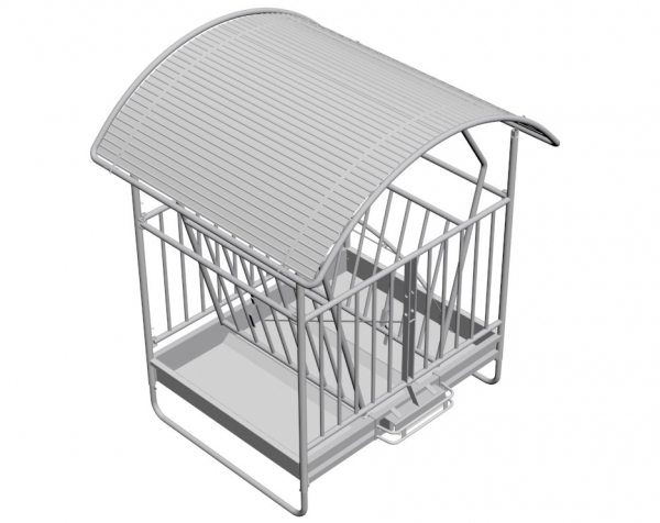 Feeder for cattle with folded sides